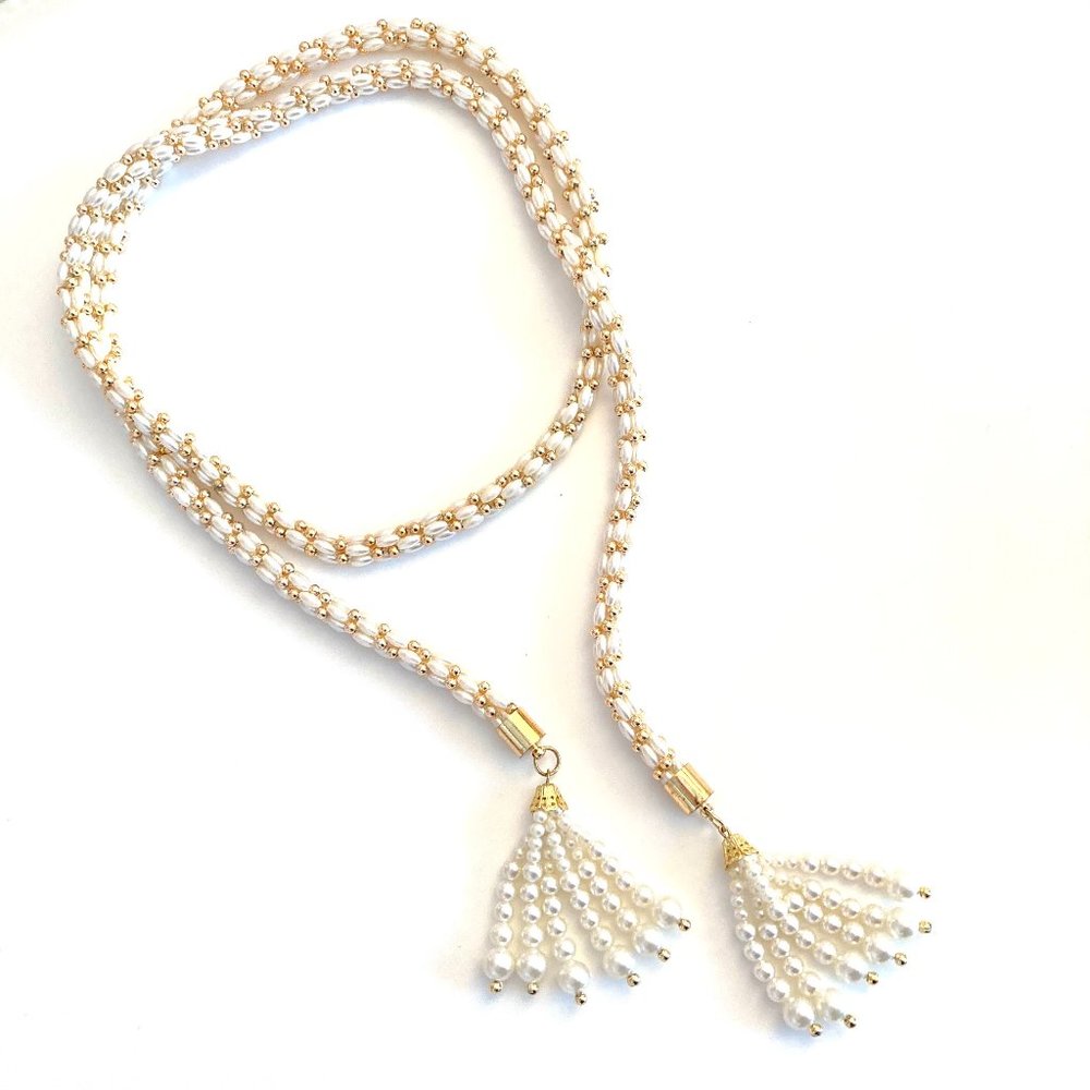 Micro Pearls III - Long Necklace Designer